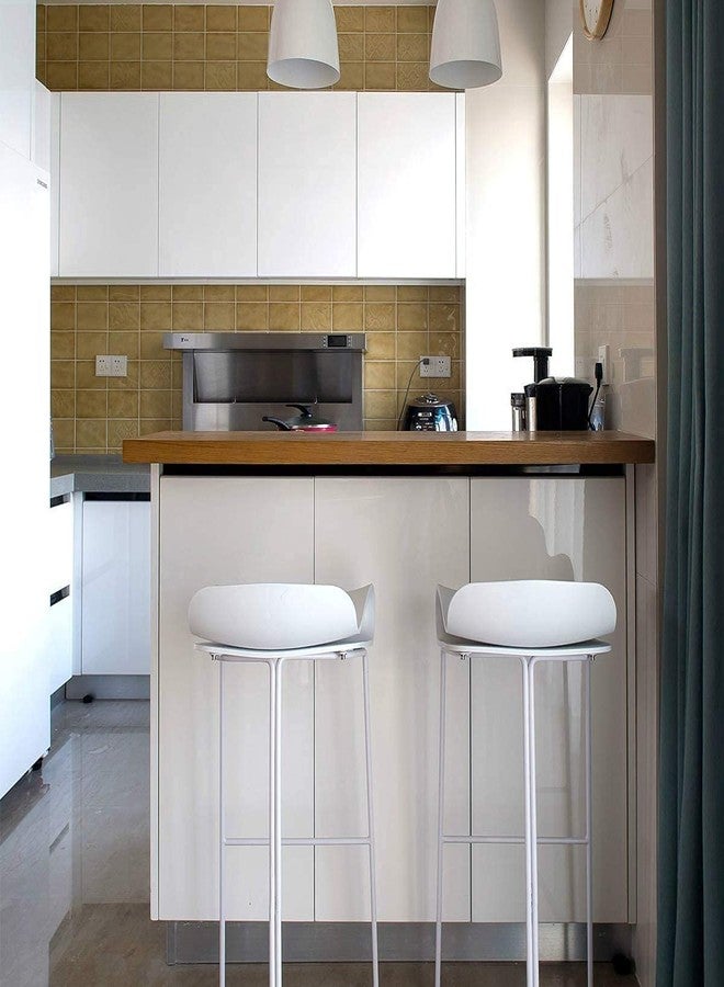 WISDOM White Glossy Self Adhesive Vinyl PVC Film Pure White Glossy Wall Paper Shelf Liner for Walls Furniture Door Wardrobe Almirah DIY Renovation Size : 24'' x 80' inches - Image 2